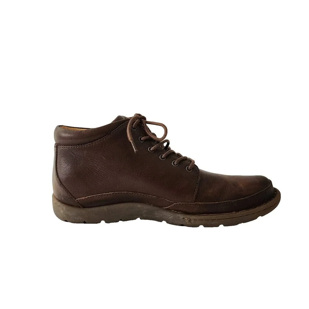 BORN Nigel Boot Brown Combo Size 11 Full Grain Leather Lace Up Chukka with Box